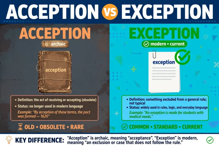 Acception or Exception: What’s the Difference?