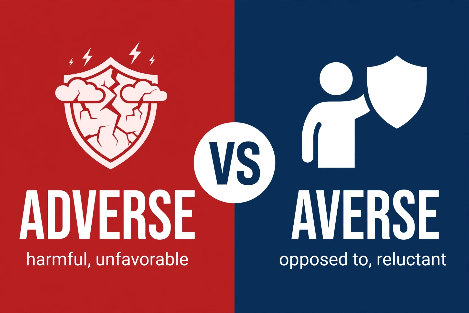 Adverse or averse comparison — what is the difference