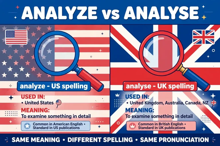 Analyze or Analyse: US vs UK Spelling Explained