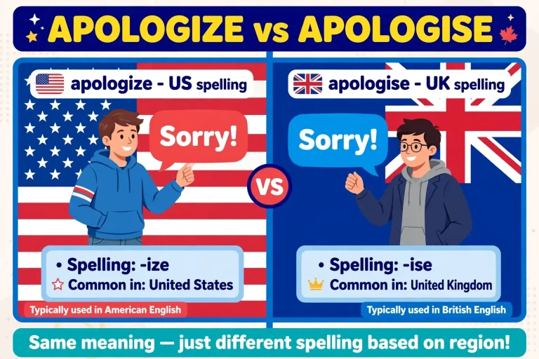 Apologize or Apologise: US vs UK Spelling Explained