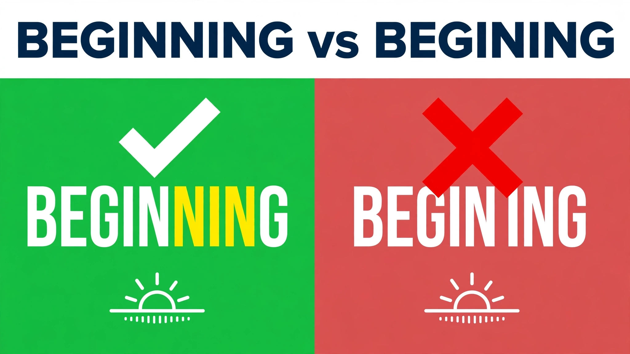 Beginning or Begining comparison — what is the difference