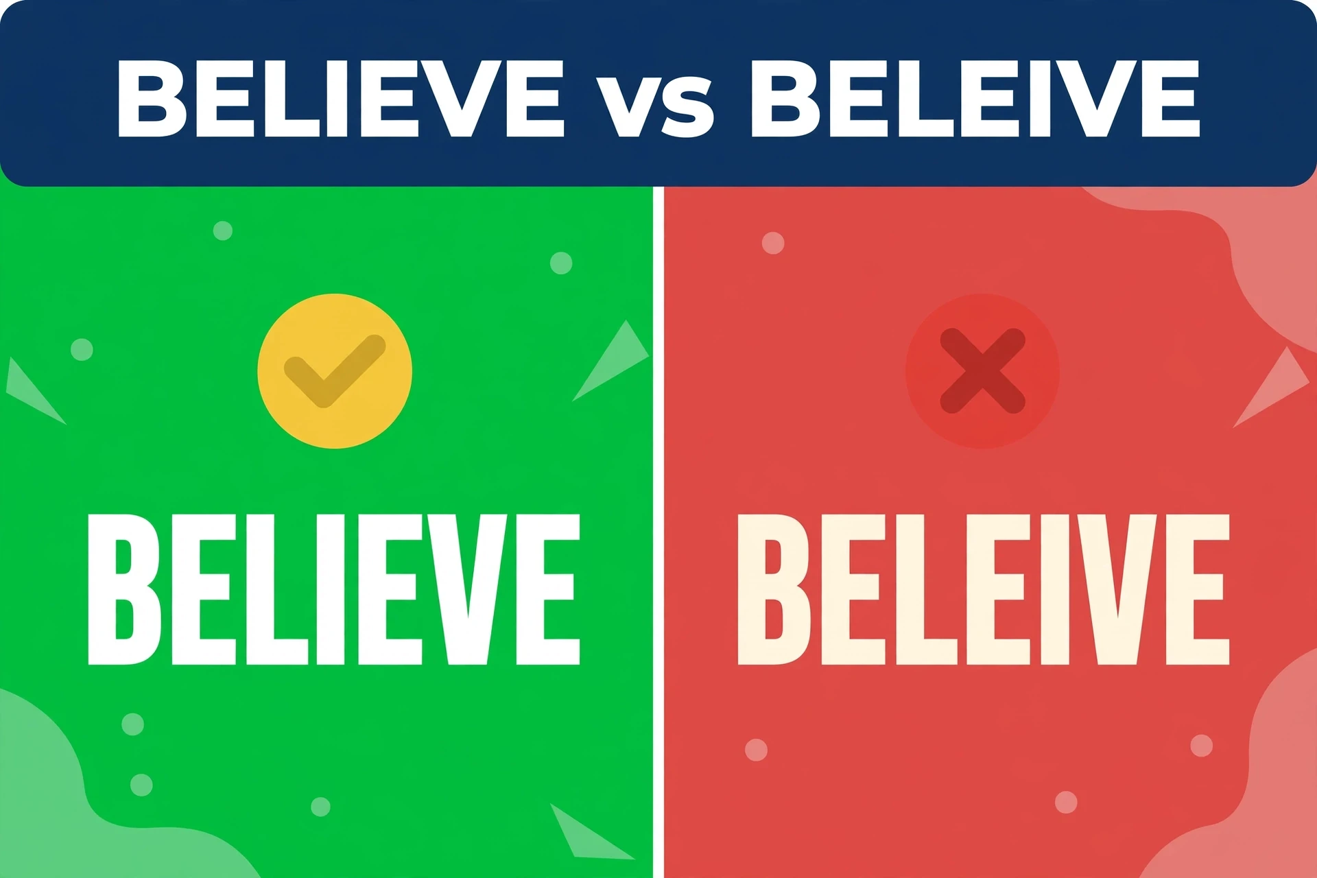 Believe or Beleive comparison — what is the difference