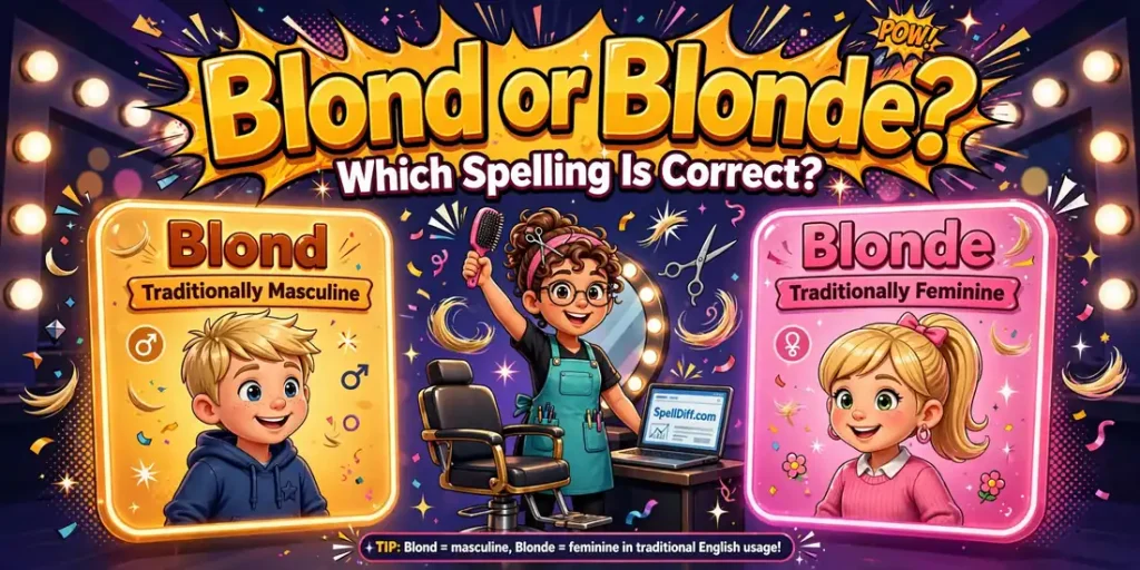 Blond or Blonde comparison — which spelling is correct