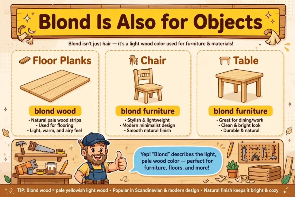 Blond wood furniture