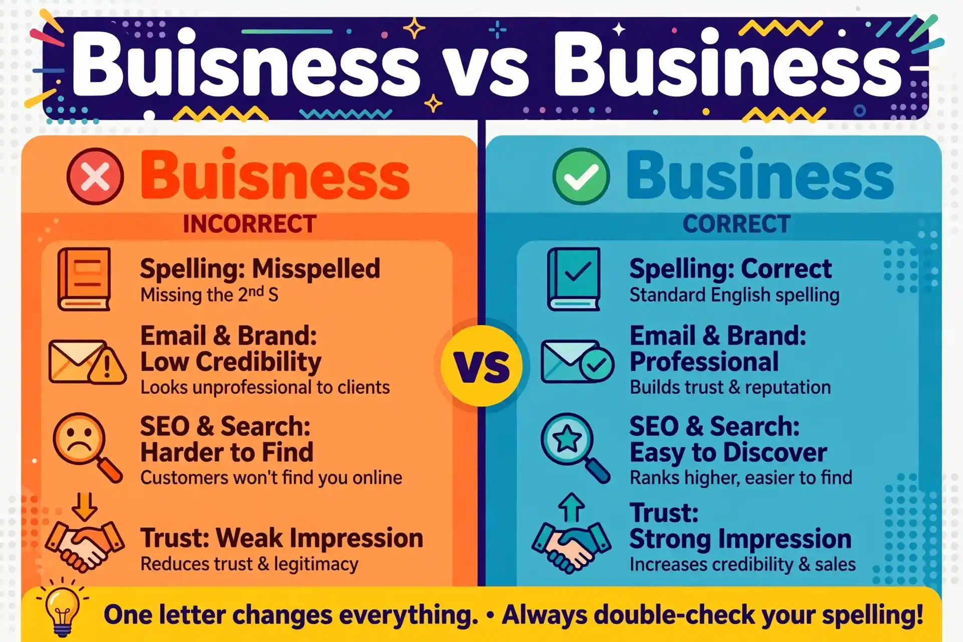Buisness or Business comparison — what is the difference