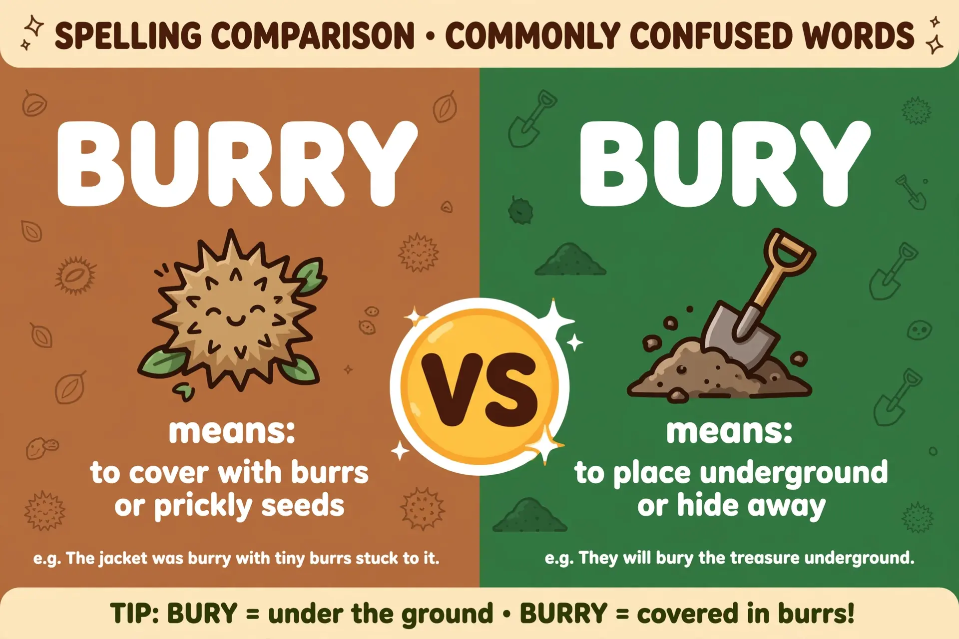 burry or bury comparison — what is the difference