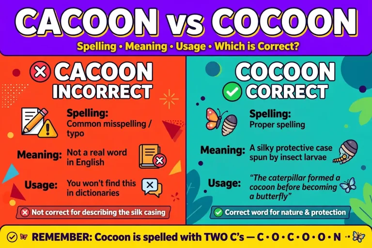 Cacoon or Cocoon: What’s the Difference? (With Examples)