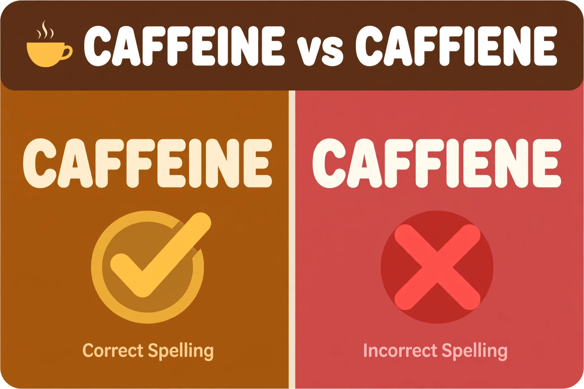 Caffeine or Caffiene comparison — what is the difference