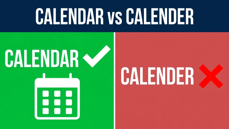 Calendar or Calender: What’s the Difference?