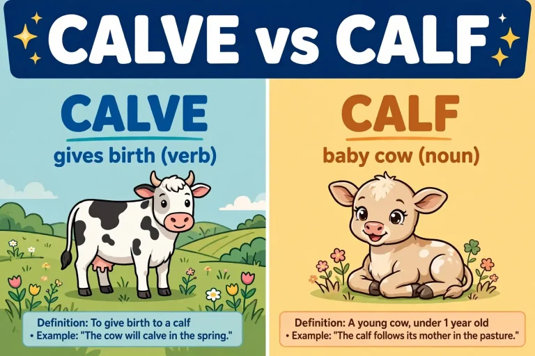 Calve or Calf: What’s the Difference? (With Examples)