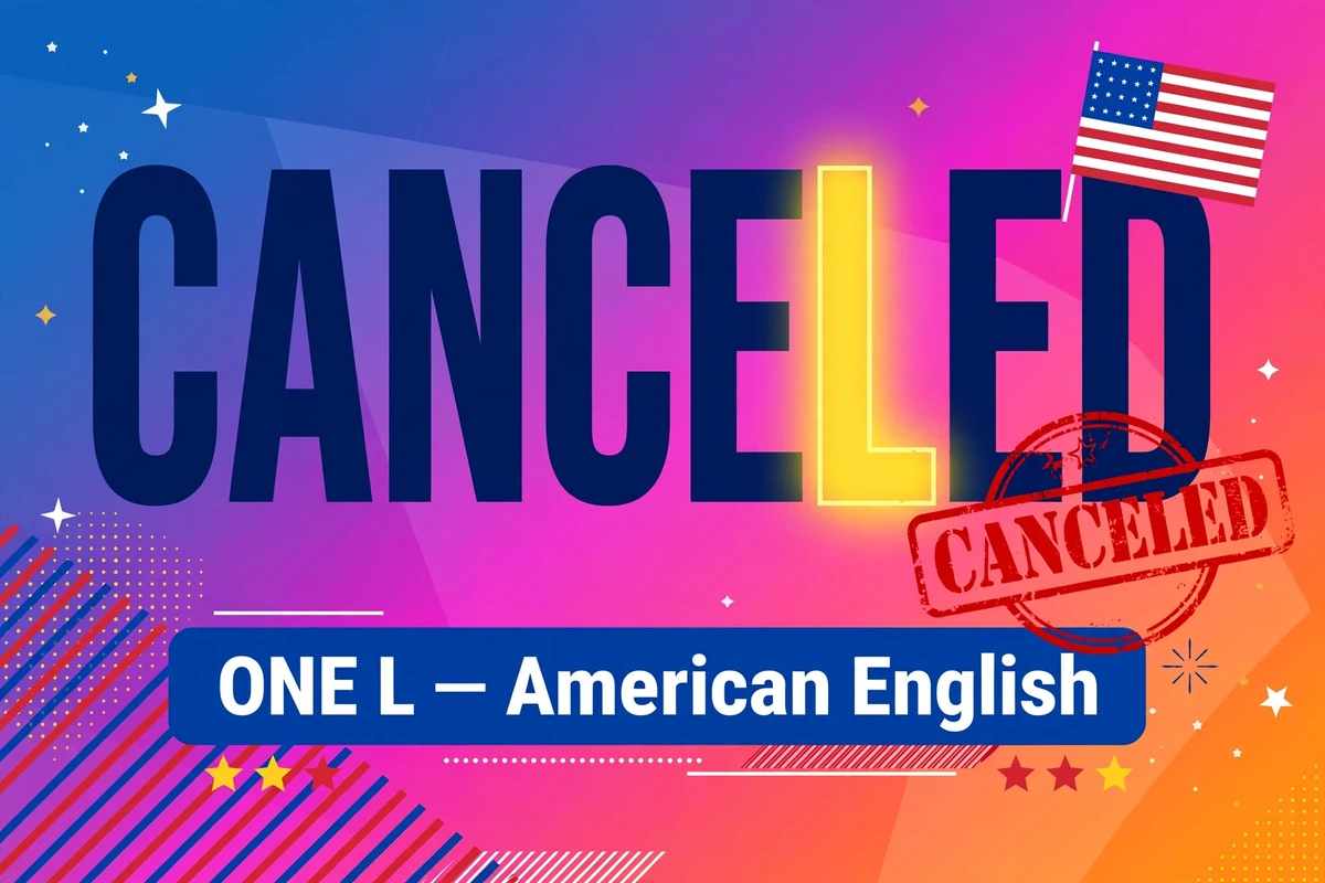 Canceled with one L in American English