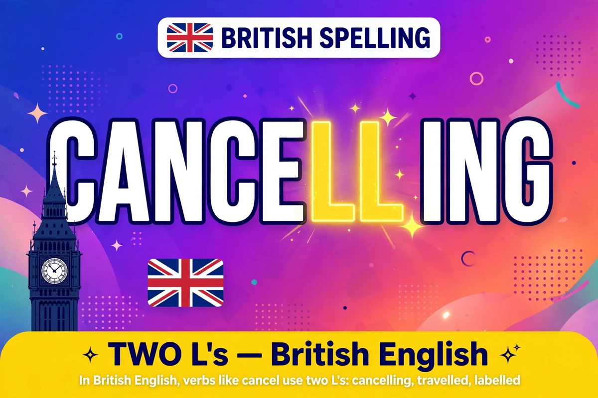 Cancelling with two Ls in British English