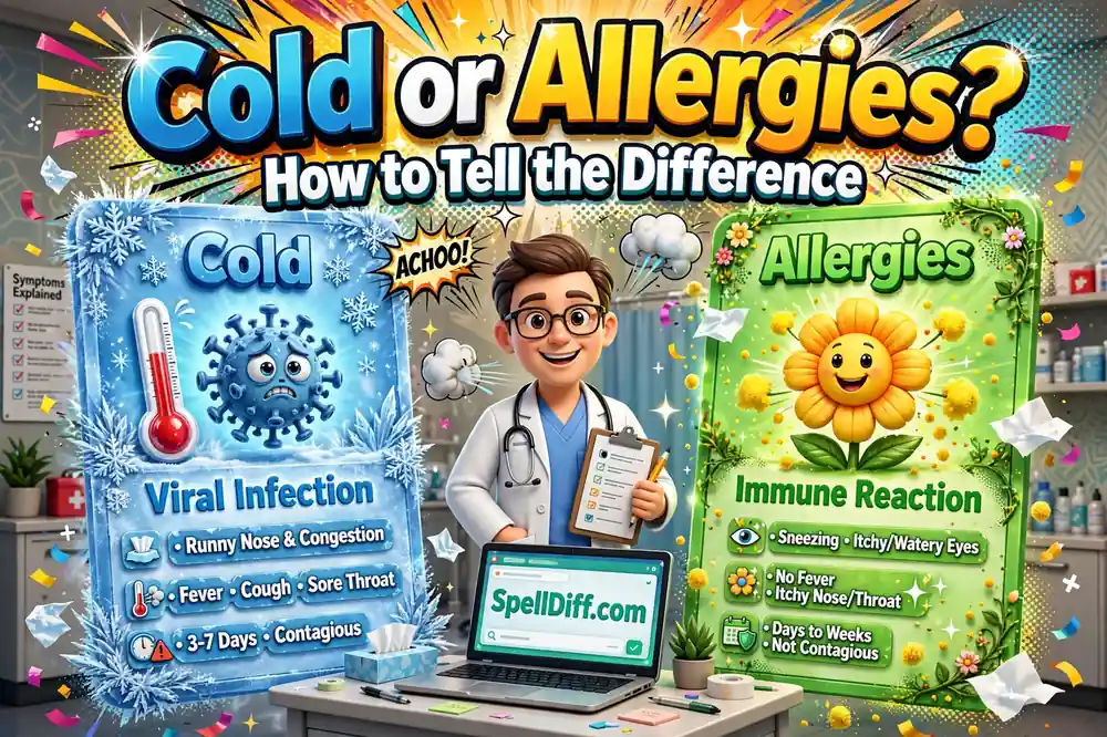 Cold or Allergies comparison — how to tell the difference