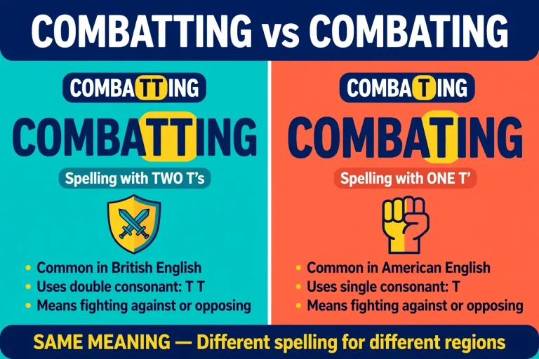 Combatting or Combating: What’s the Difference? (With Examples)