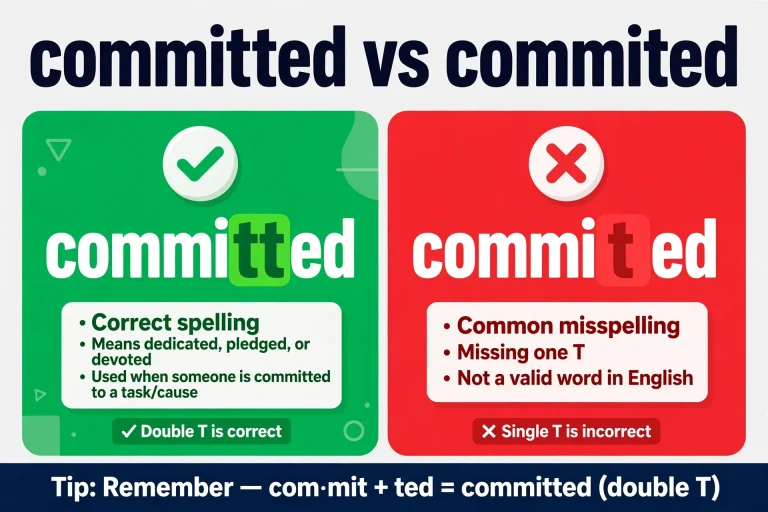 Committed or Commited: What’s the Difference?