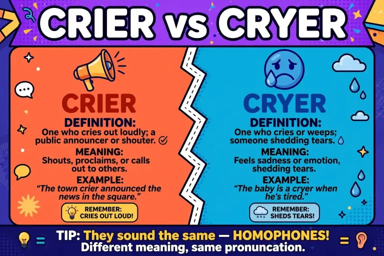 Crier or Cryer: What’s the Difference? (With Examples)