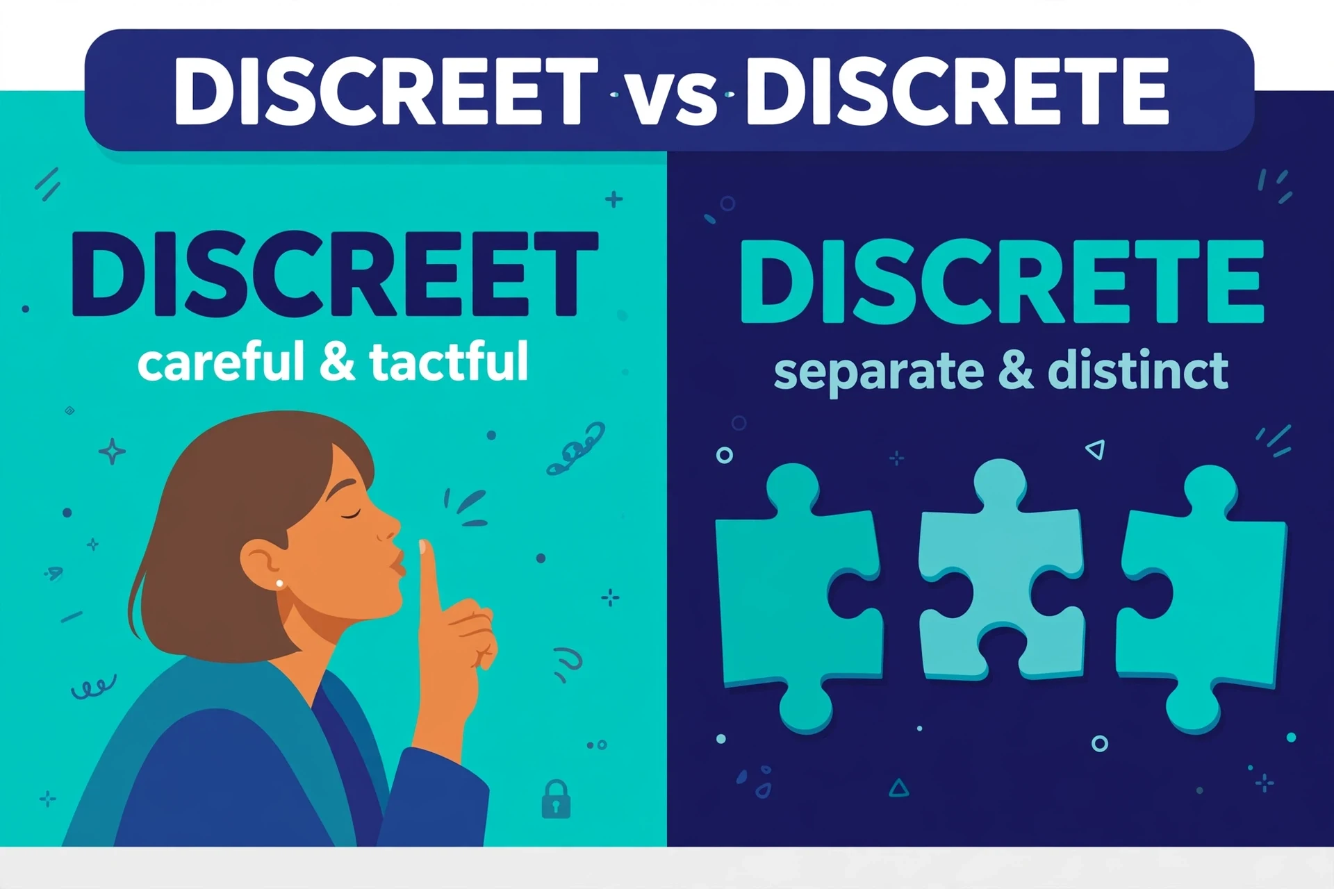 Discreet or Discrete comparison — what is the difference