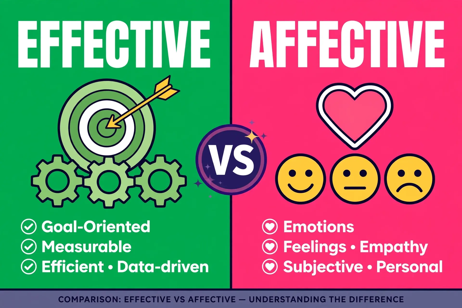 Effective or affective comparison — what is the difference