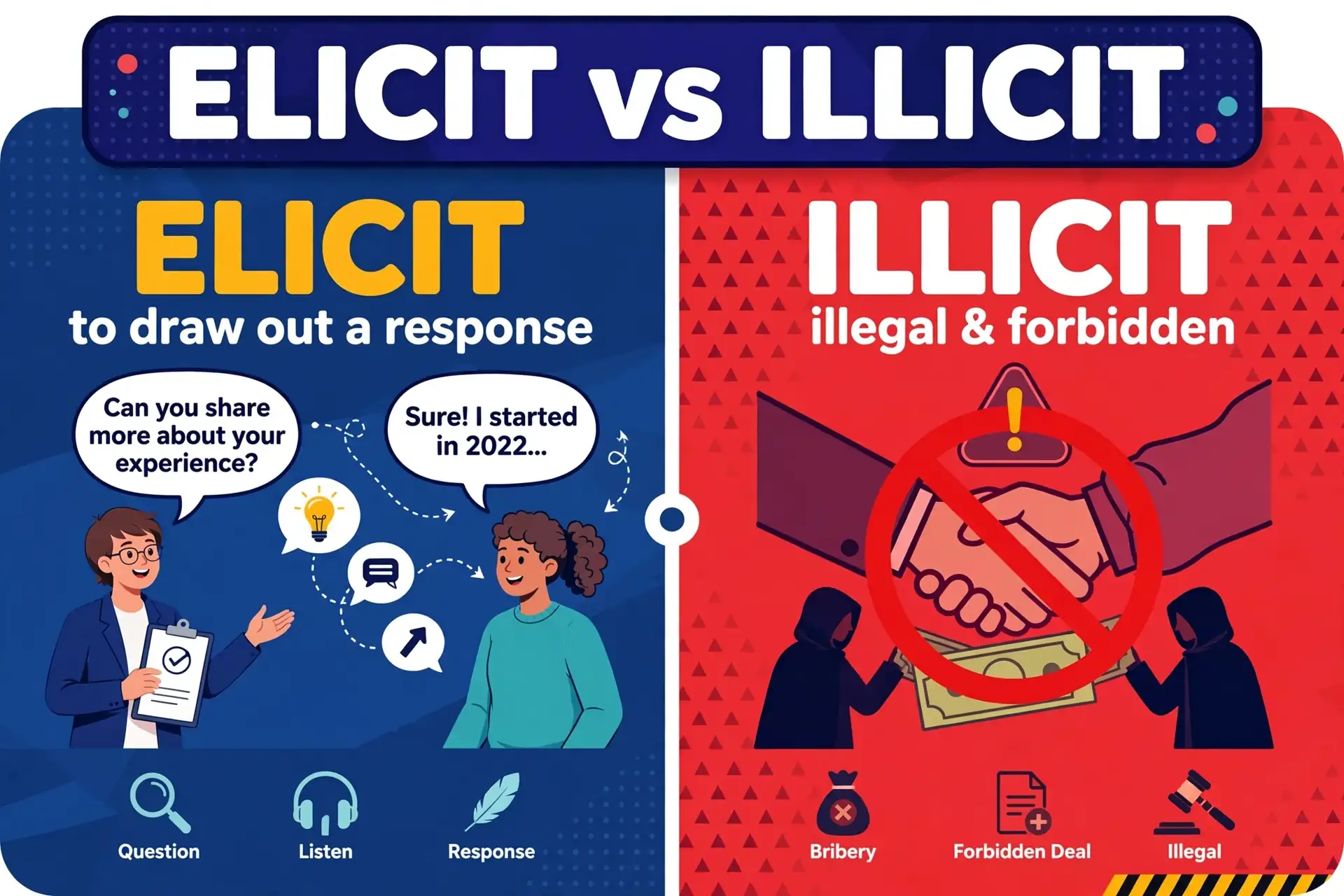 Elicit or Illicit comparison — what is the difference