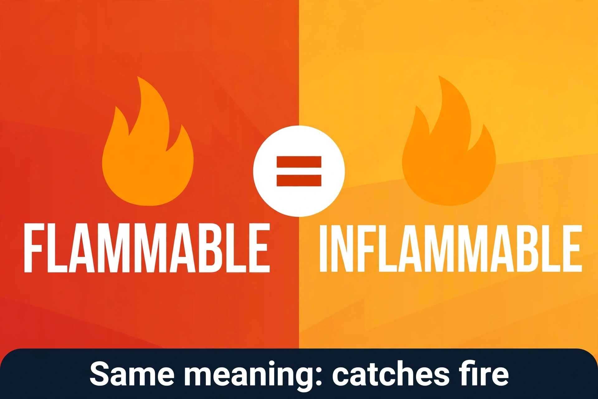Flammable or inflammable comparison — what is the difference
