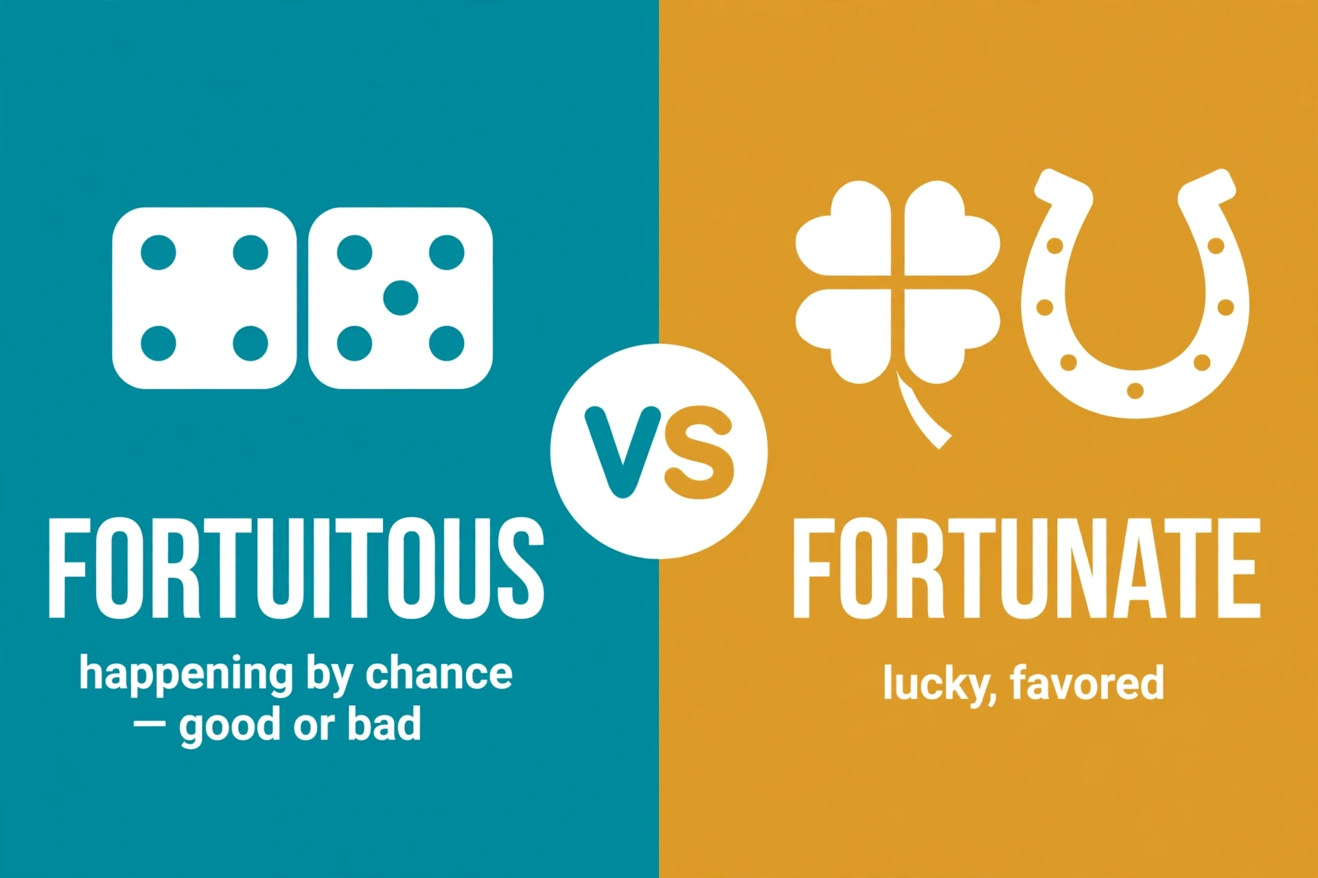 Fortuitous or fortunate comparison — what is the difference