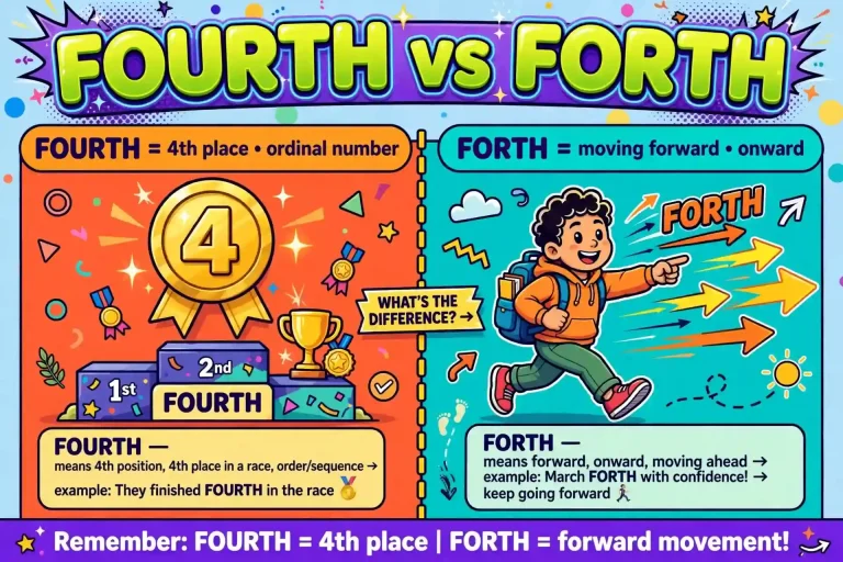 Fourth or Forth: Meaning, Difference, and Examples