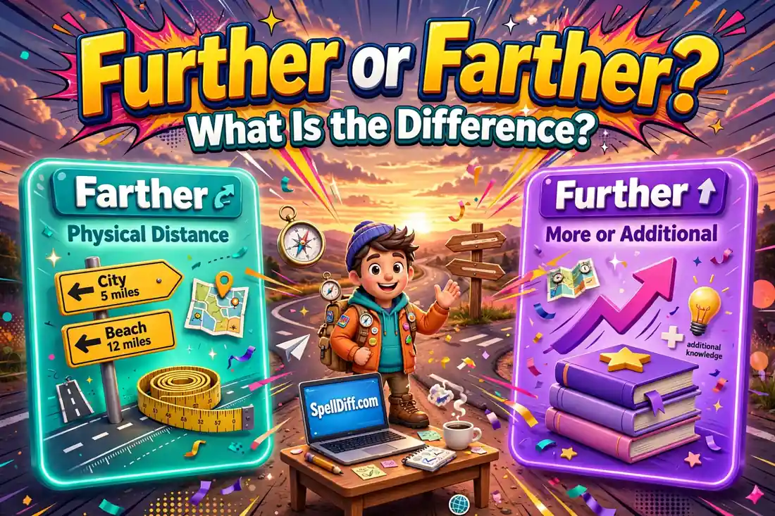 Further or Farther comparison — what is the difference