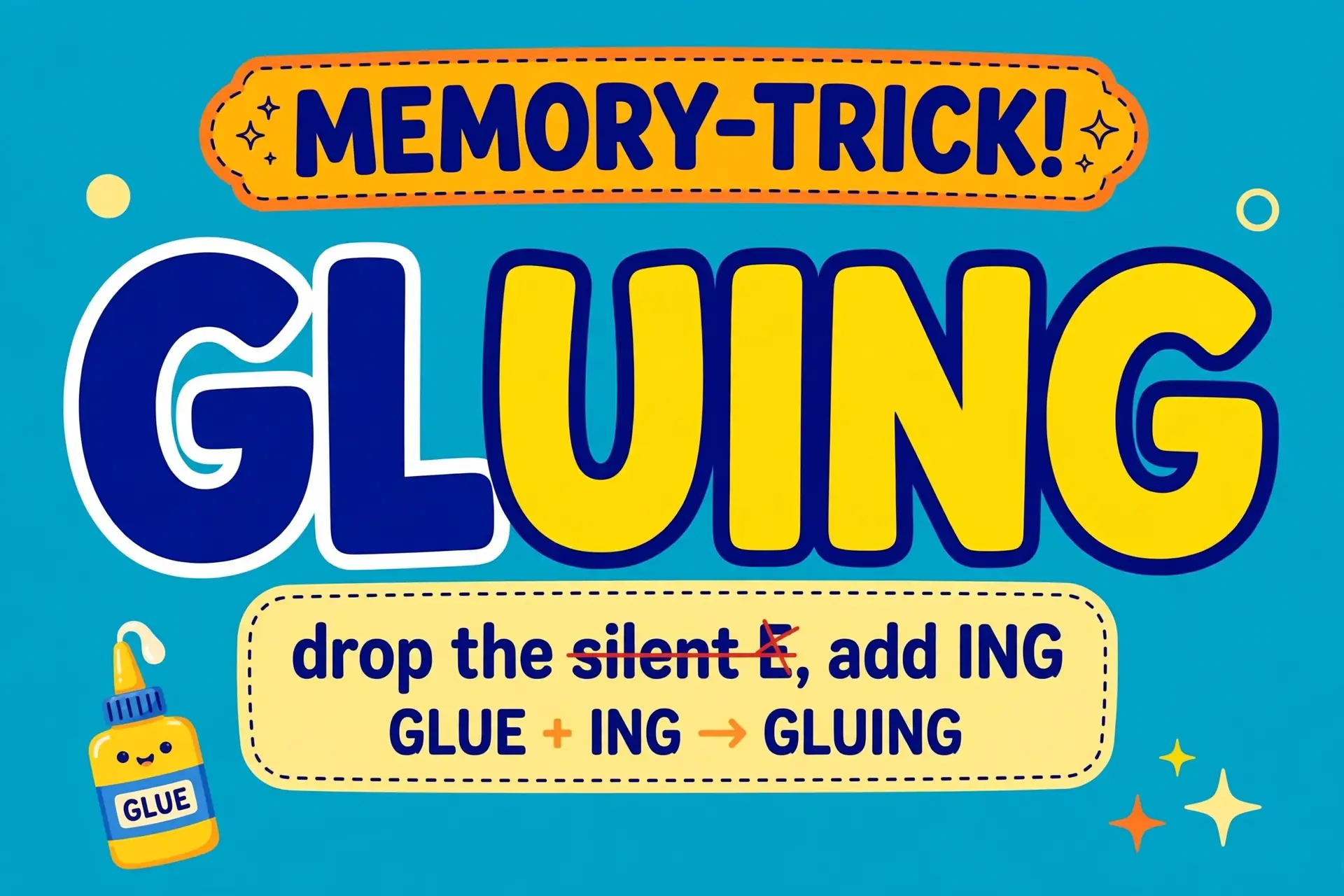 memory trick for gluing vs glueing