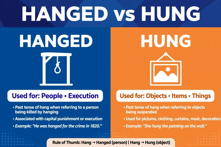 Hanged or Hung: What’s the Difference? (With Examples)
