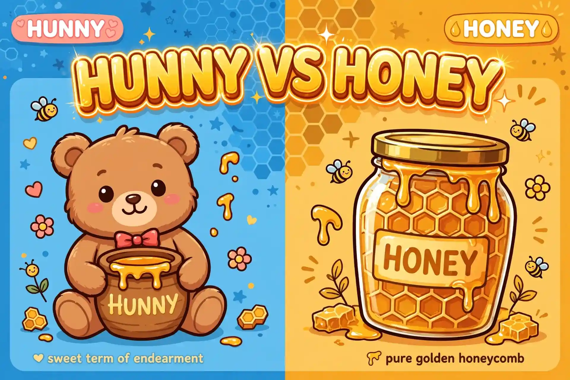Hunny or honey comparison — what is the difference