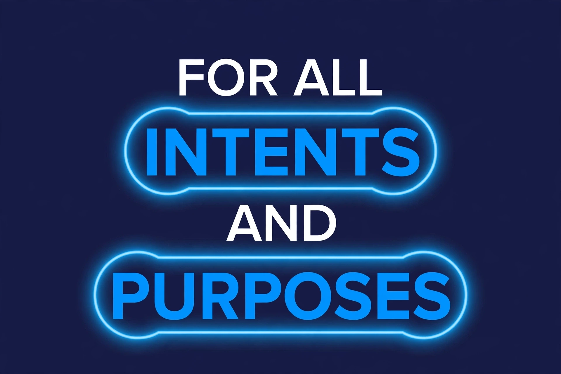 Memory trick graphic highlighting INTENTS and PURPOSES in the correct phrase