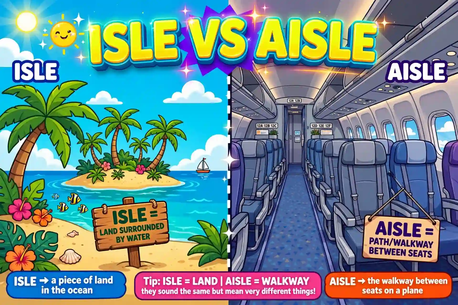 Isle or aisle comparison — what is the difference