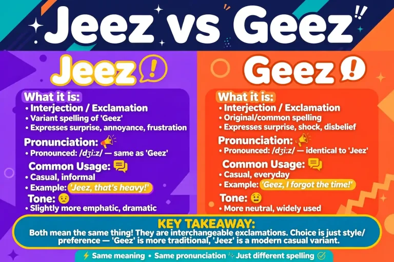 Jeez or Geez: What’s the Difference? (With Examples)
