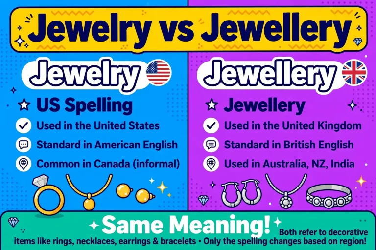Jewelry or Jewellery: US vs UK Spelling Explained