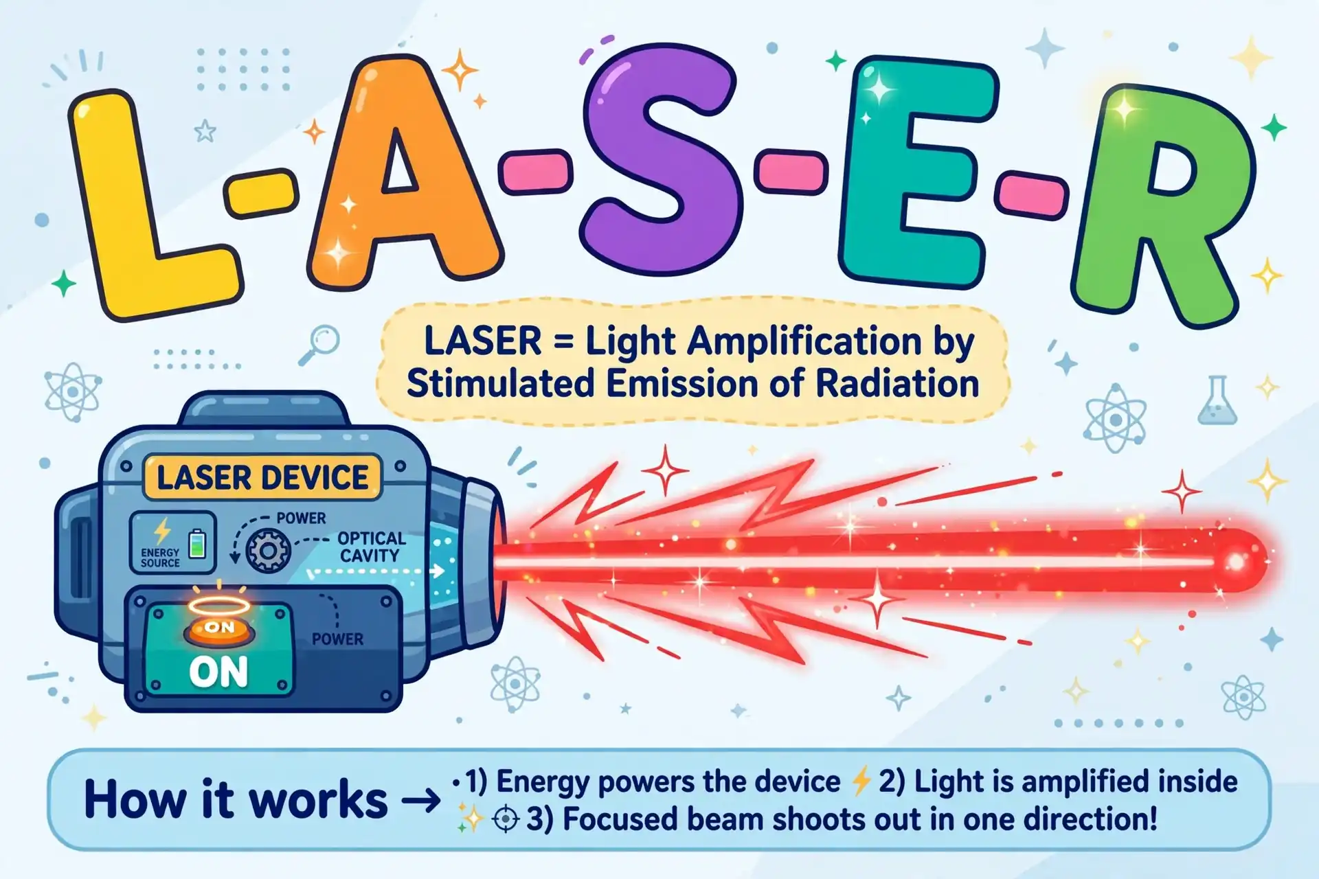lazer or laser — laser is the correct spelling