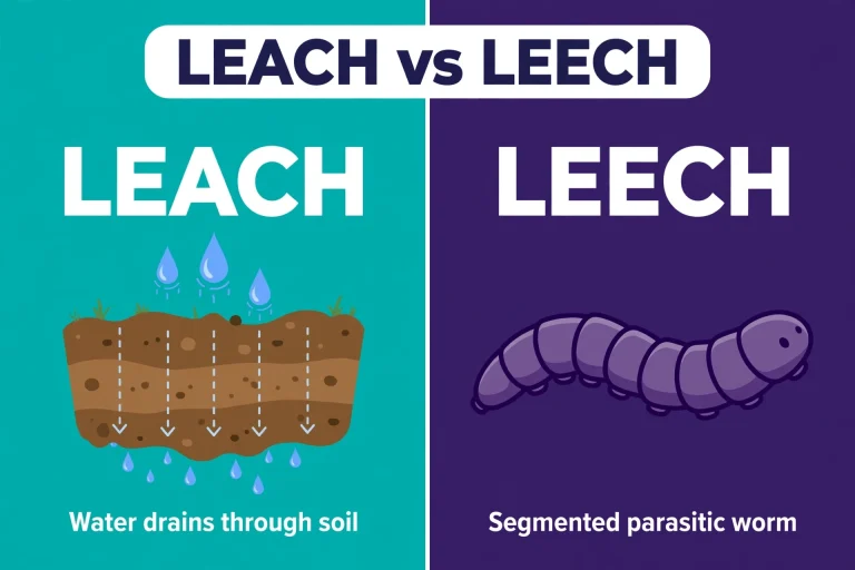 Leach or Leech: What’s the Difference? (With Examples)
