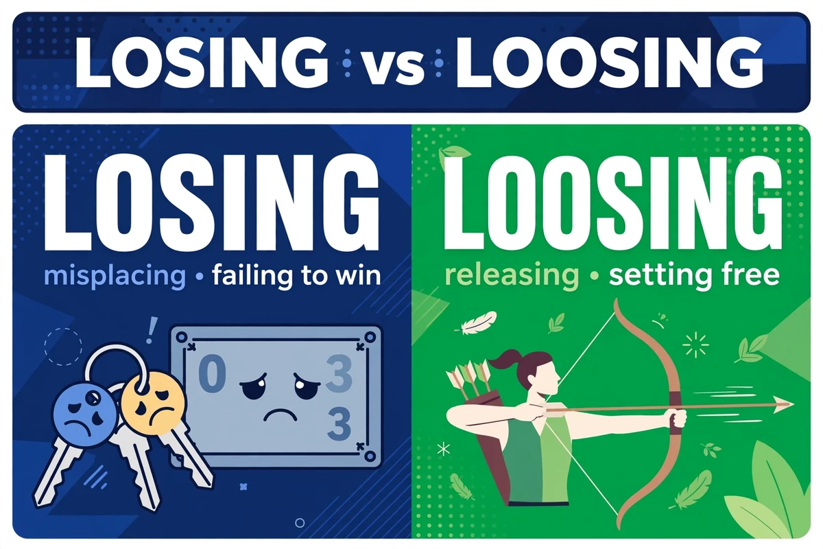 Loosing or losing – which spelling is correct, explained with examples