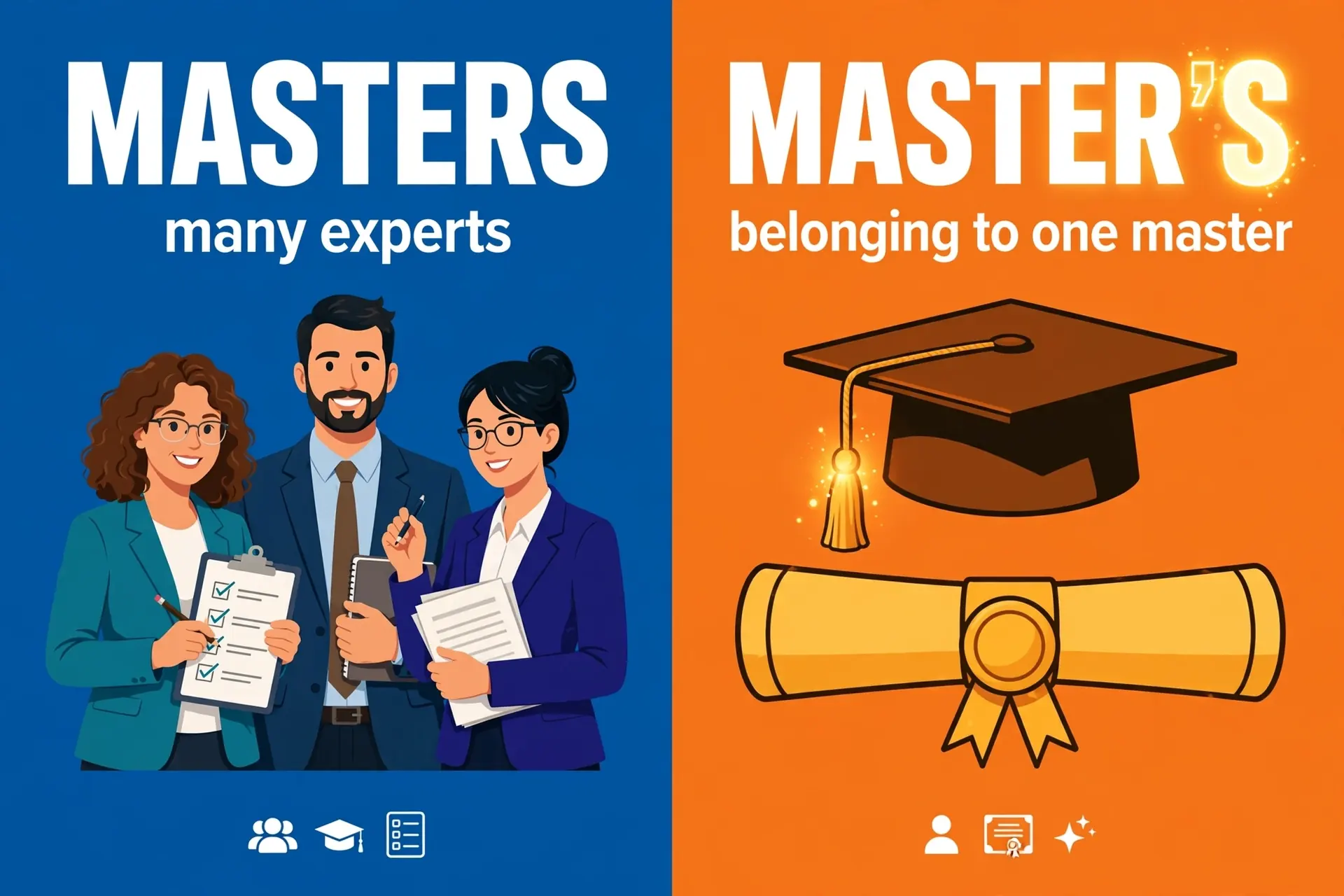 Masters or Master's comparison — what is the difference