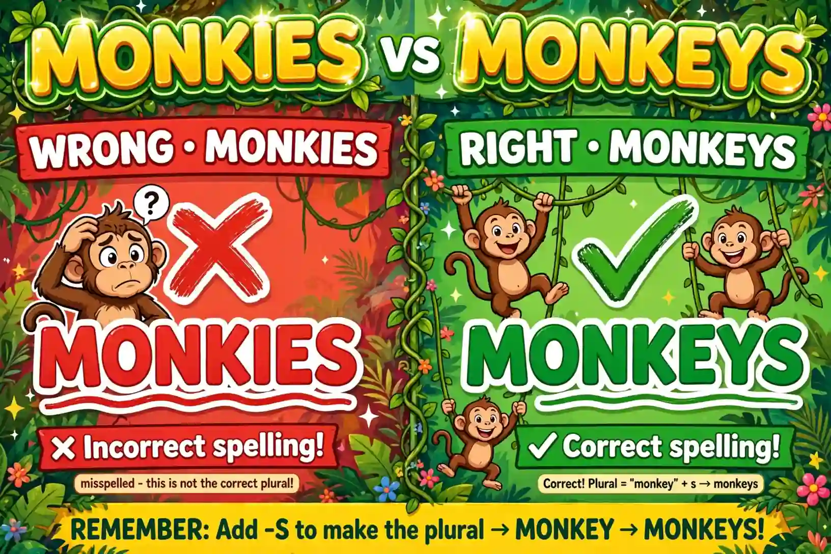 Monkies or monkeys comparison — what is the difference