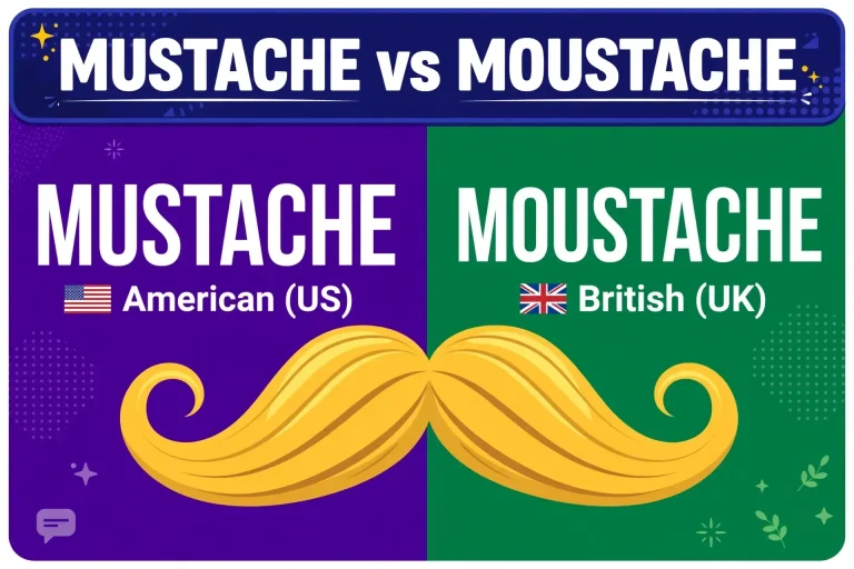 Mustache or Moustache: US vs UK Spelling Explained