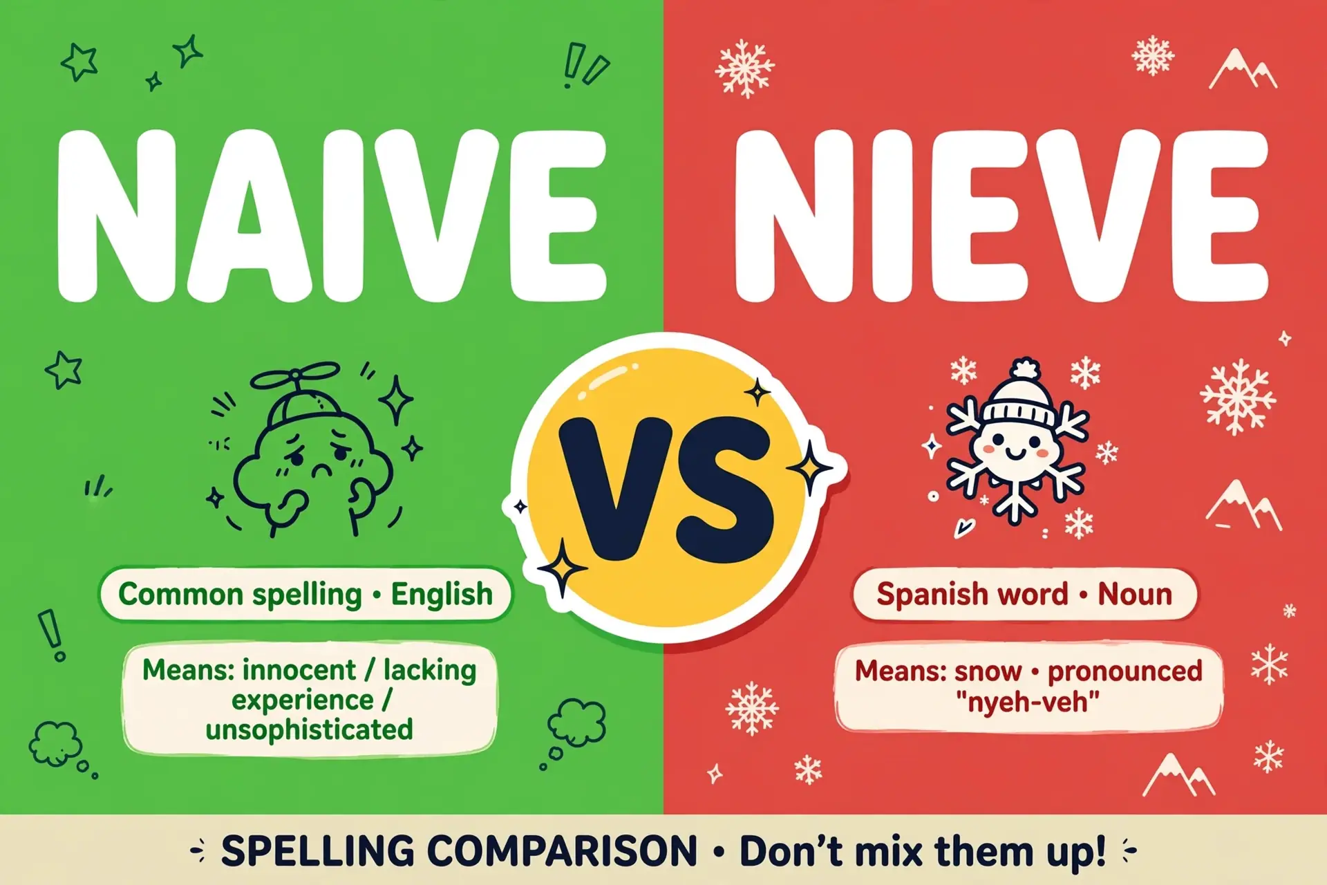 naive or nieve comparison — what is the difference