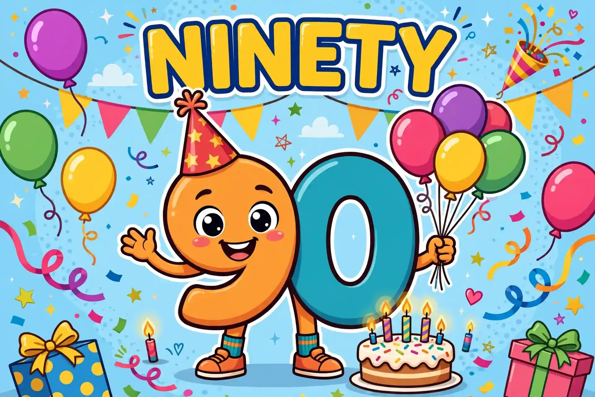 Ninety is correct, ninty is a misspelling