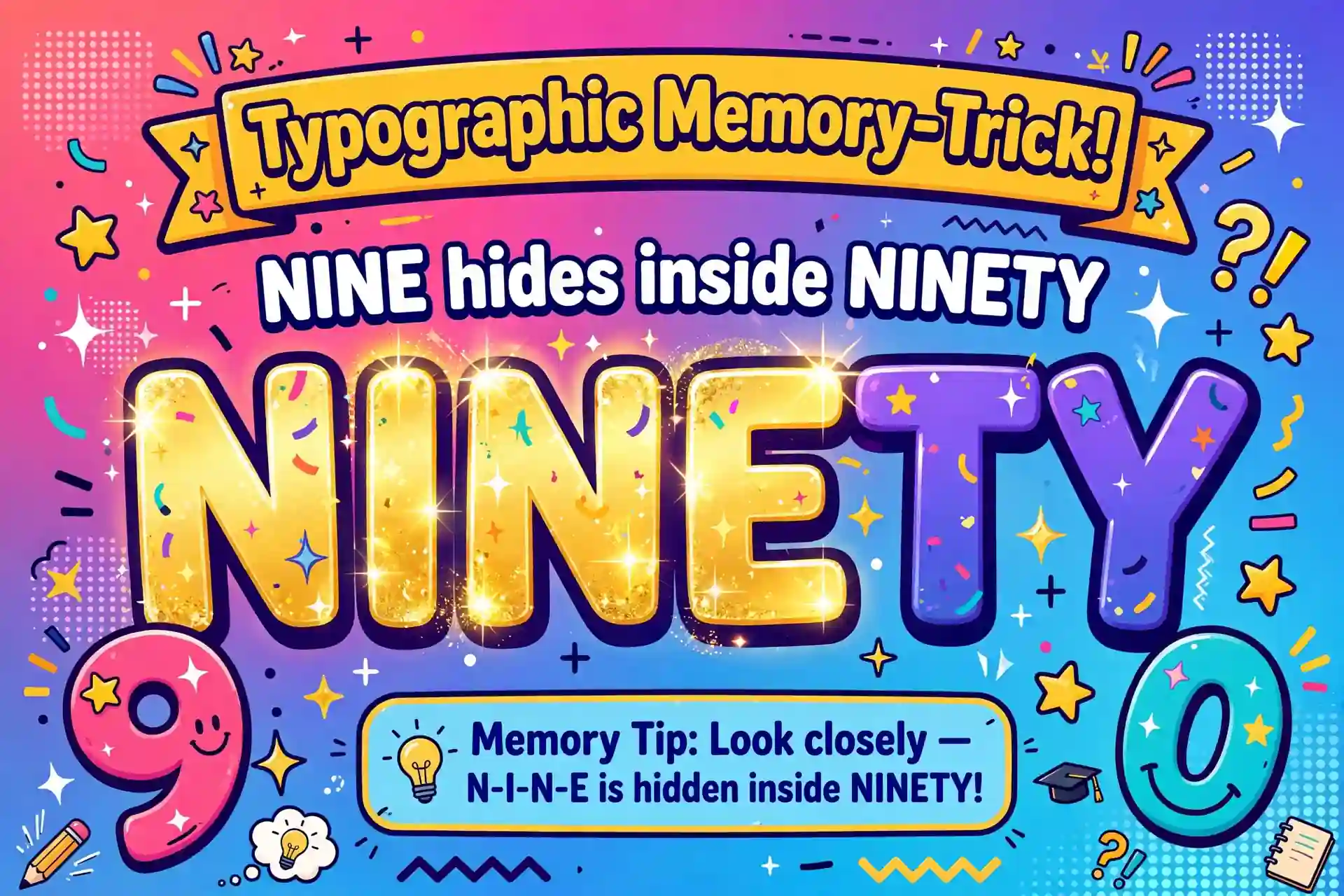 Memory trick: ninety keeps the INE from nine