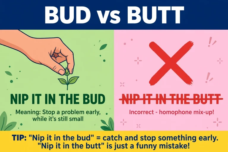 Nip It in the Bud or Nip It in the Butt: What’s the Difference?