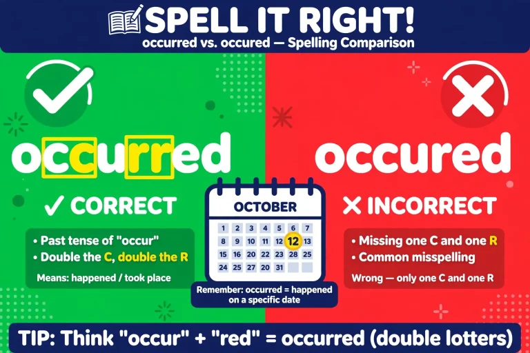 Occurred or Occured: What’s the Difference?