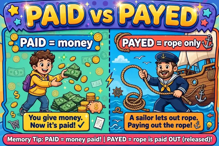 Paid or Payed: What’s the Difference?