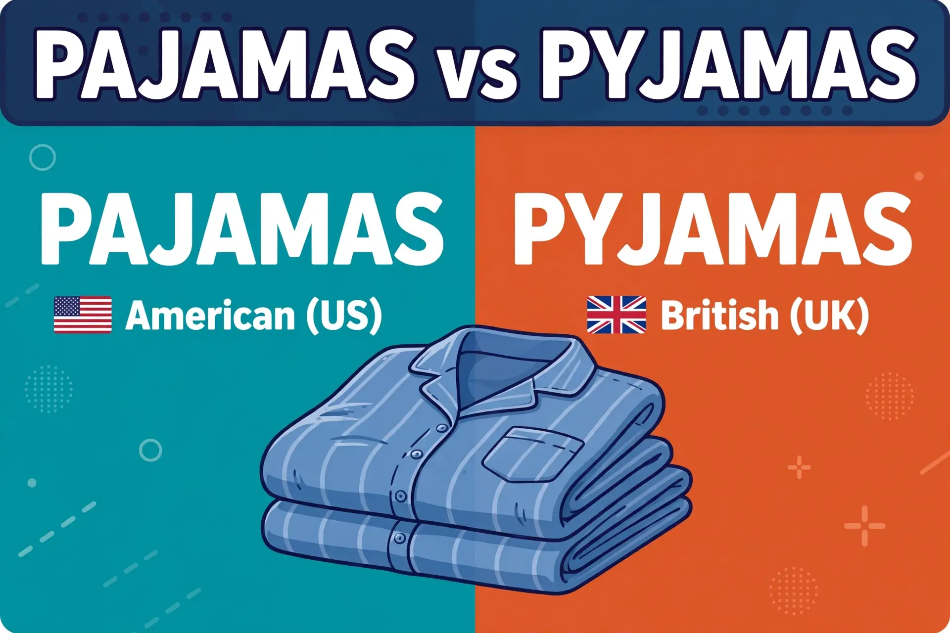 pajamas or pyjamas comparison — what is the difference