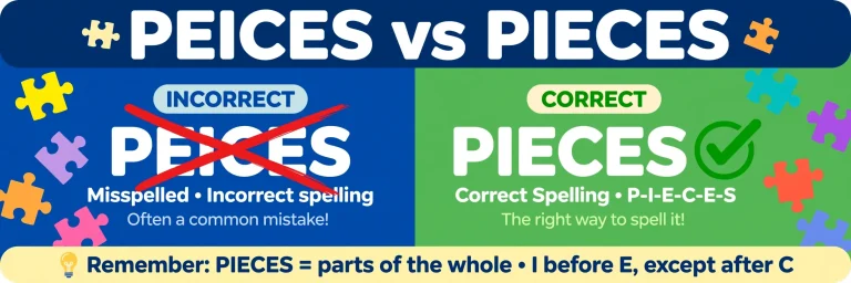 Peices or Pieces comparison — what is the difference
