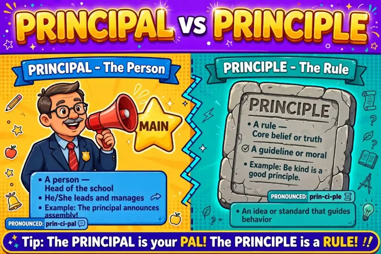 Principal or Principle: Meaning, Difference, and Examples