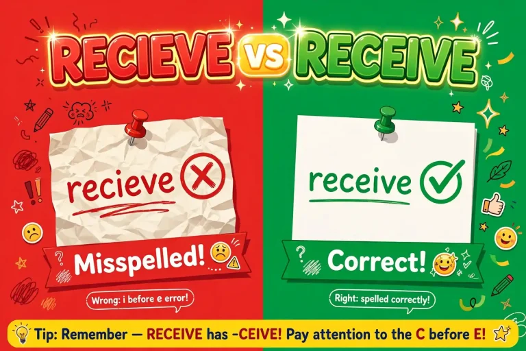 Recieve or Receive: Which Spelling Is Correct? (With Examples)
